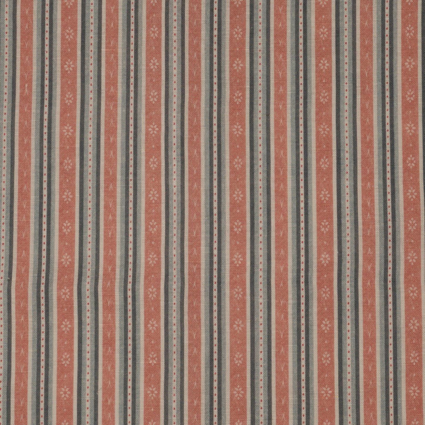 Landhaus Fabric - Soft Red and Loden Blue