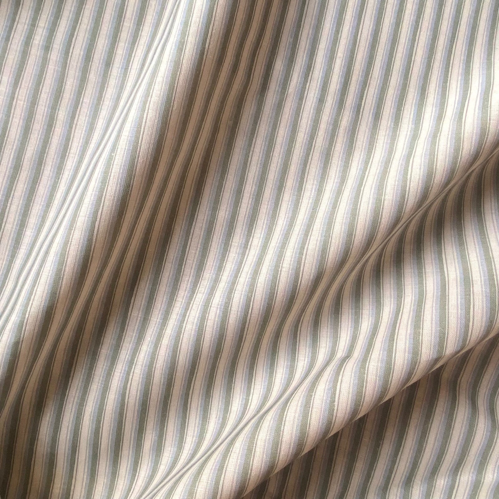 Modern Ticking Fabric - Seafoam