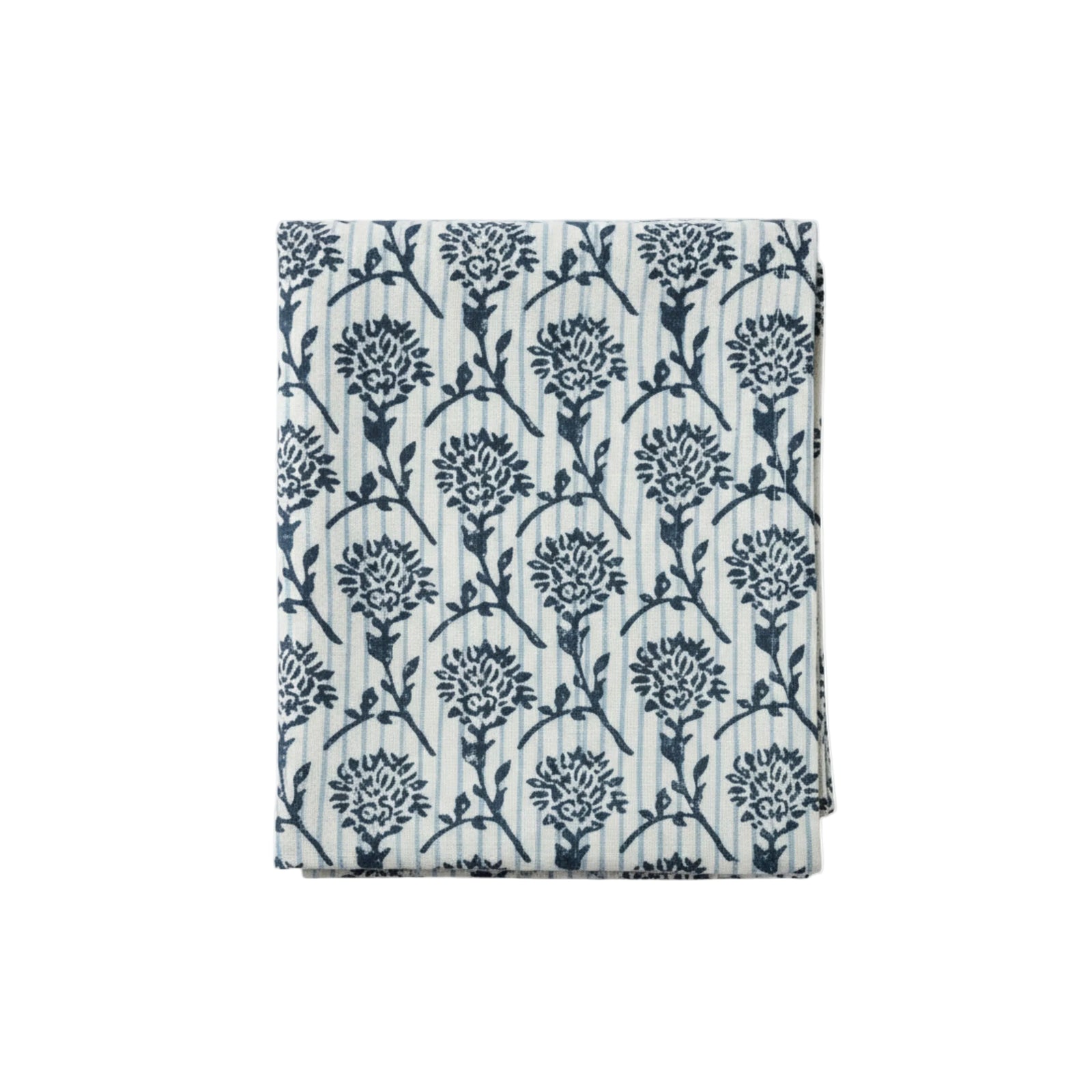 Nikhar Linen Hand-Printed Runner - Azure Blue