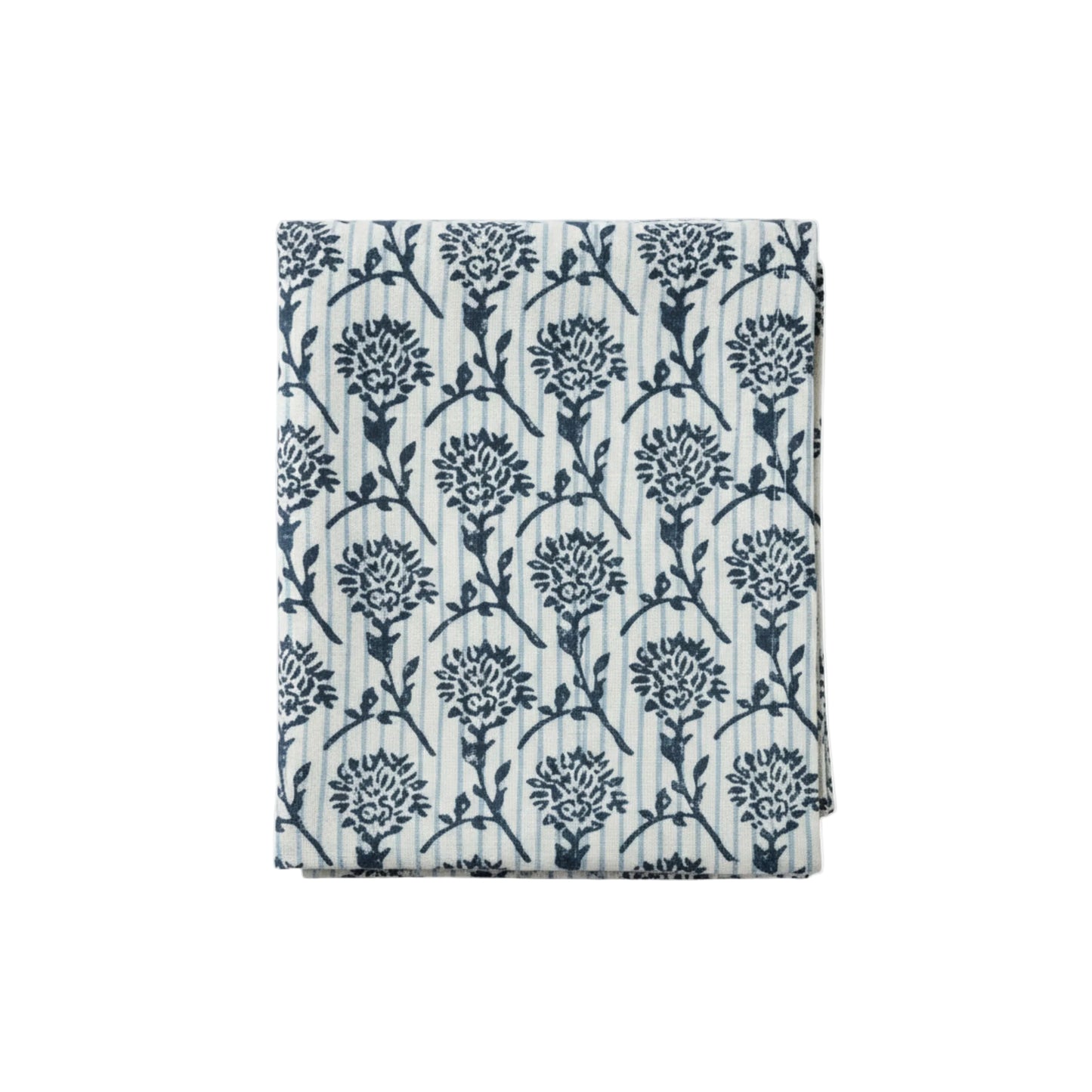 Nikhar Linen Hand-Printed Runner - Azure Blue
