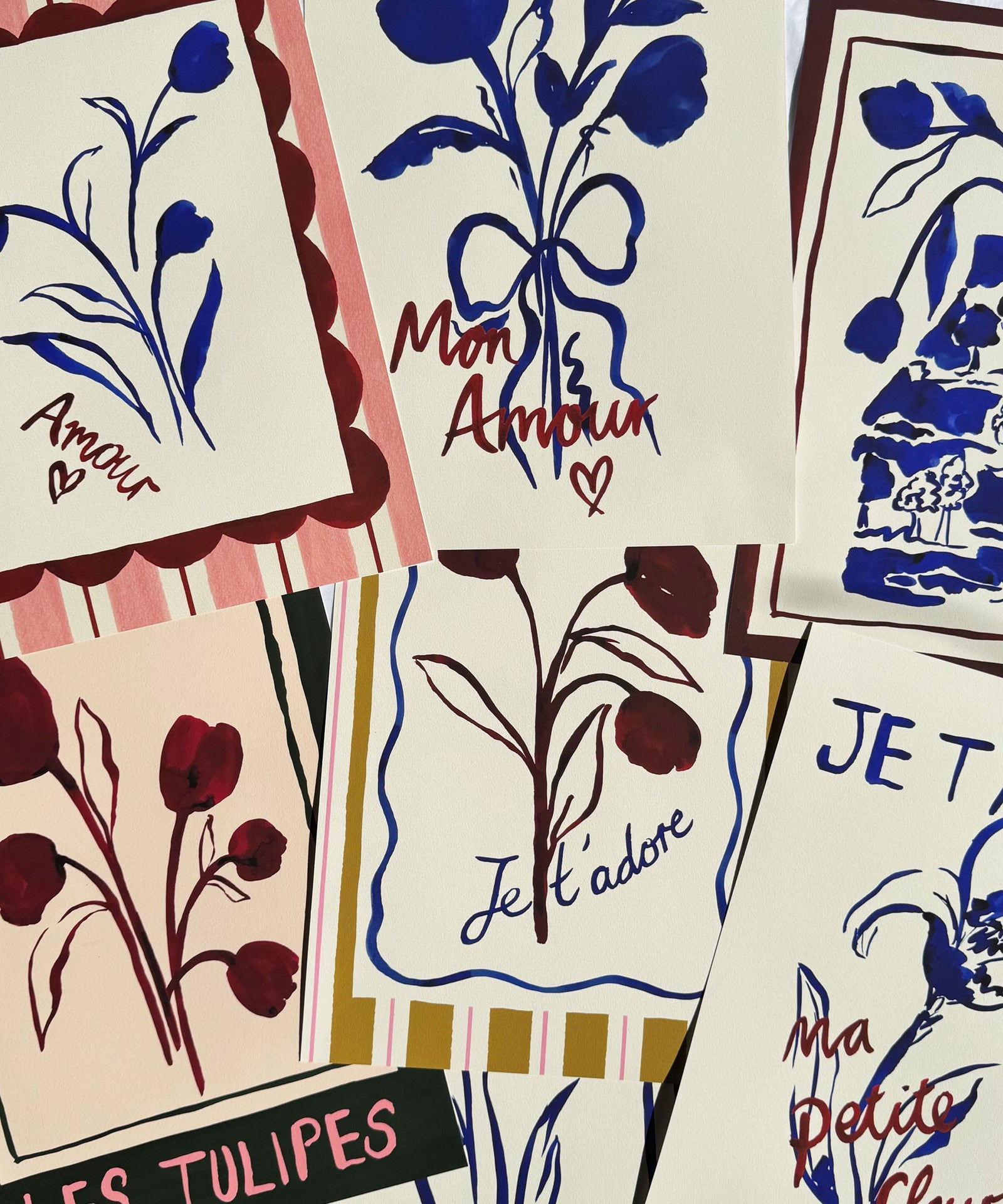 Roses Bleues (Blue Roses)- French Floral Art Print