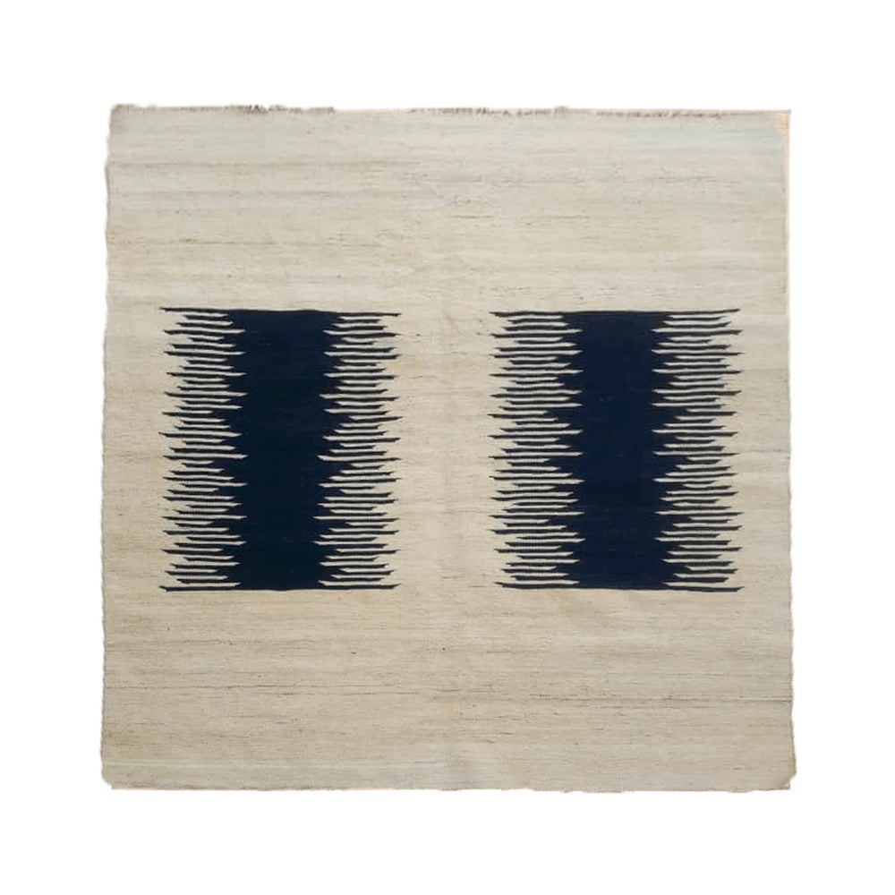 Waves Flatweave Rug - Navy