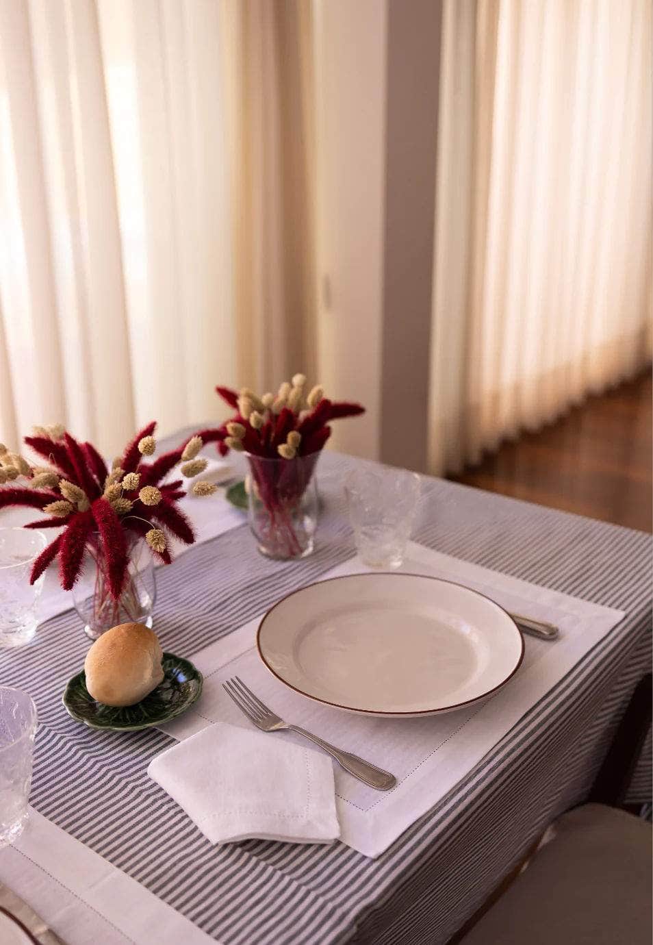 White Linen Napkin with Hemstitch