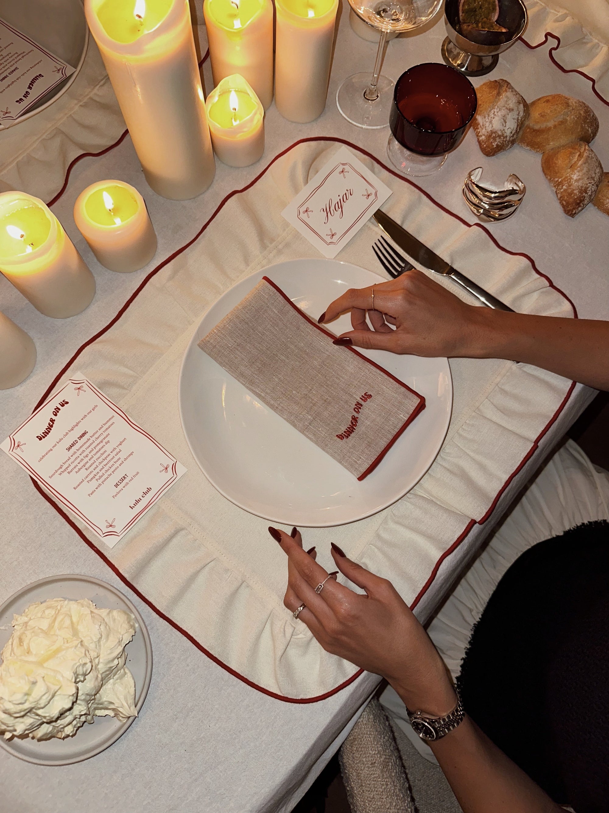 Dinner On Us Linen Napkins - Set of 2