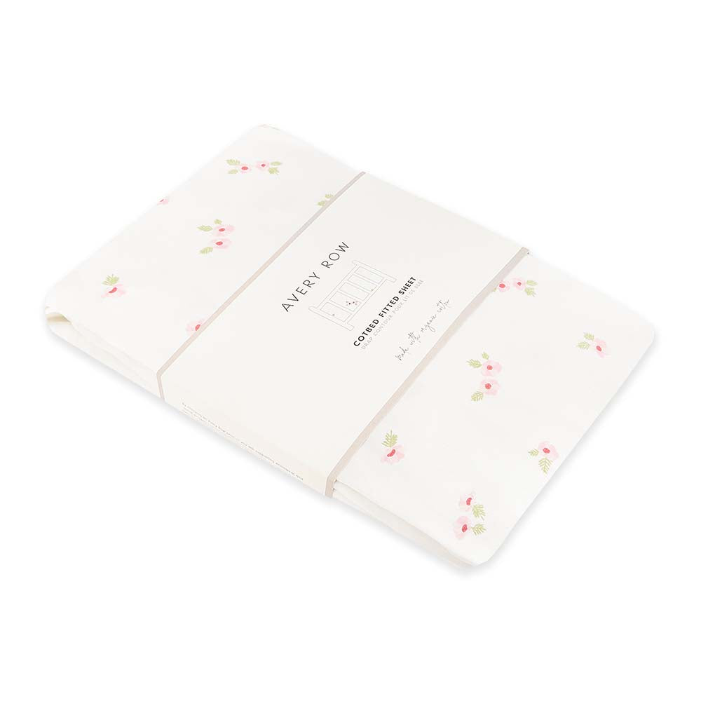 Organic Cotbed Fitted Sheet - Anemone