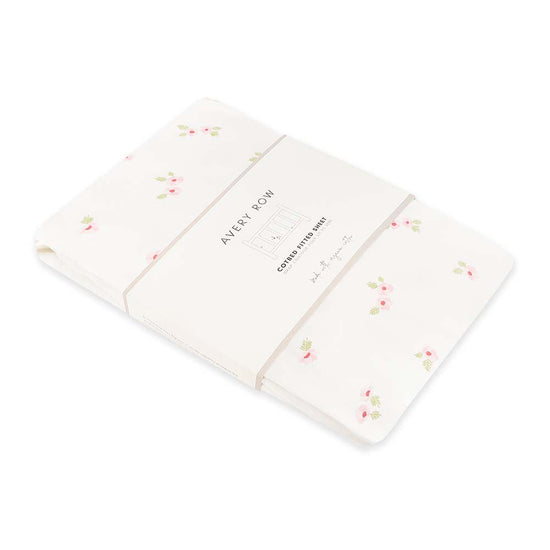 Organic Cotbed Fitted Sheet - Anemone