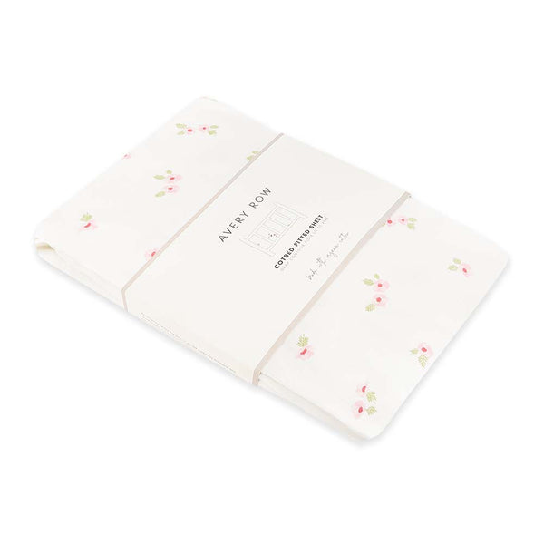 Organic Cotbed Fitted Sheet - Anemone