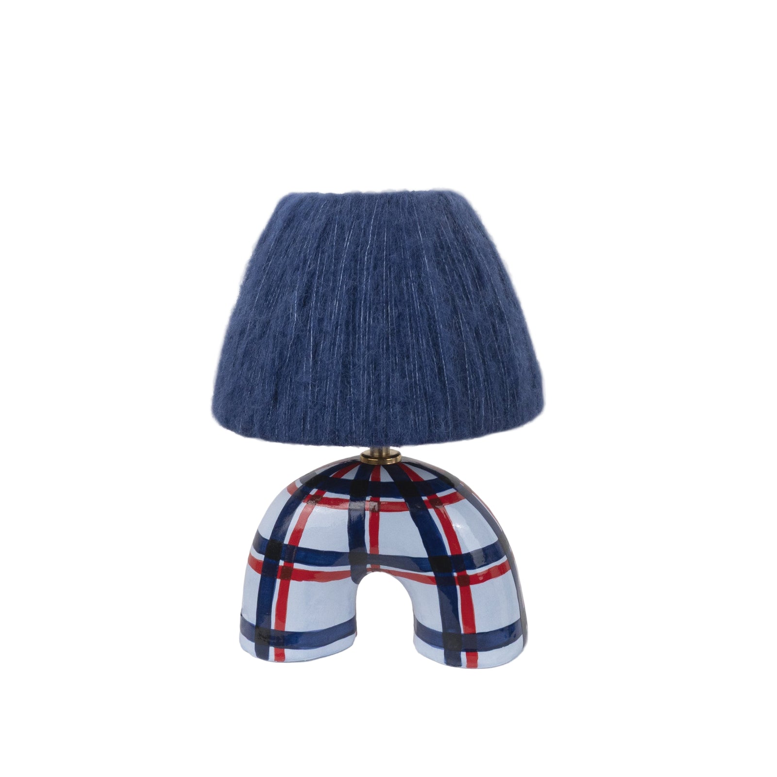 'Me' Table Lamp - Blue Gingham