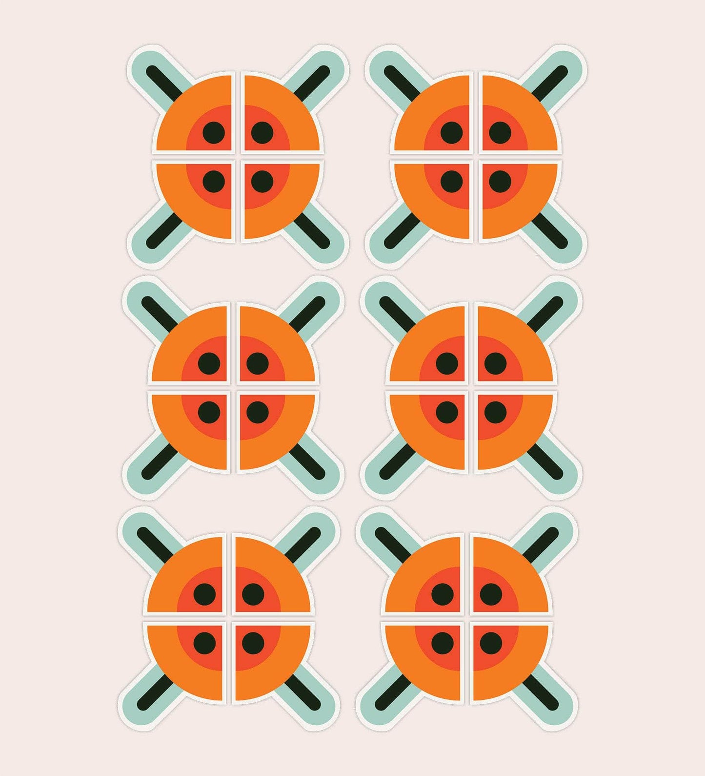 70s Tile Ceramic Sticker Set