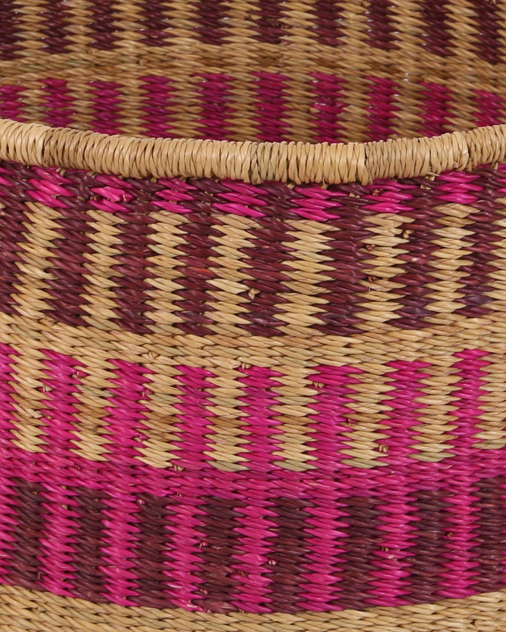 OBINA: Small Pink, Purple Floor Storage Basket With Handles