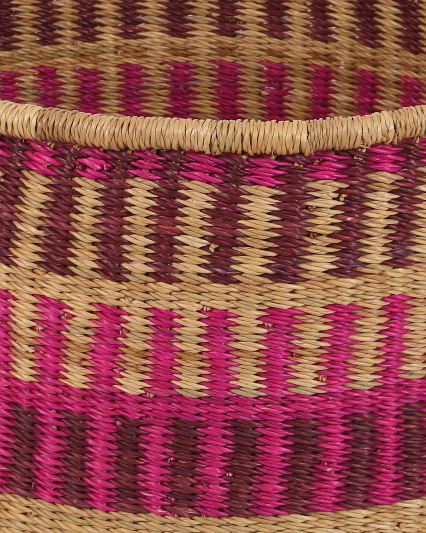 OBINA: Small Pink, Purple Floor Storage Basket With Handles
