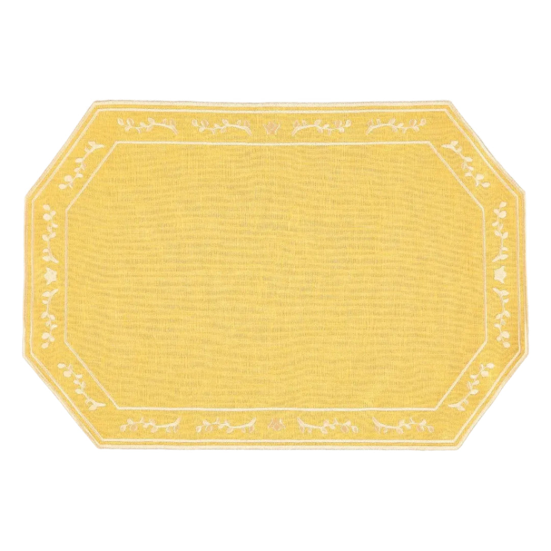 Faial Placemat, Yellow with Natural