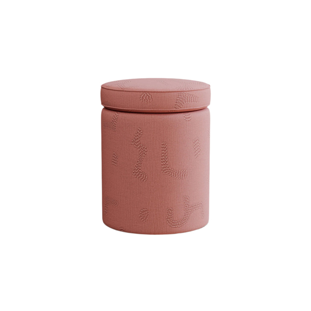 Aurora Footstool, Raphia, Clay