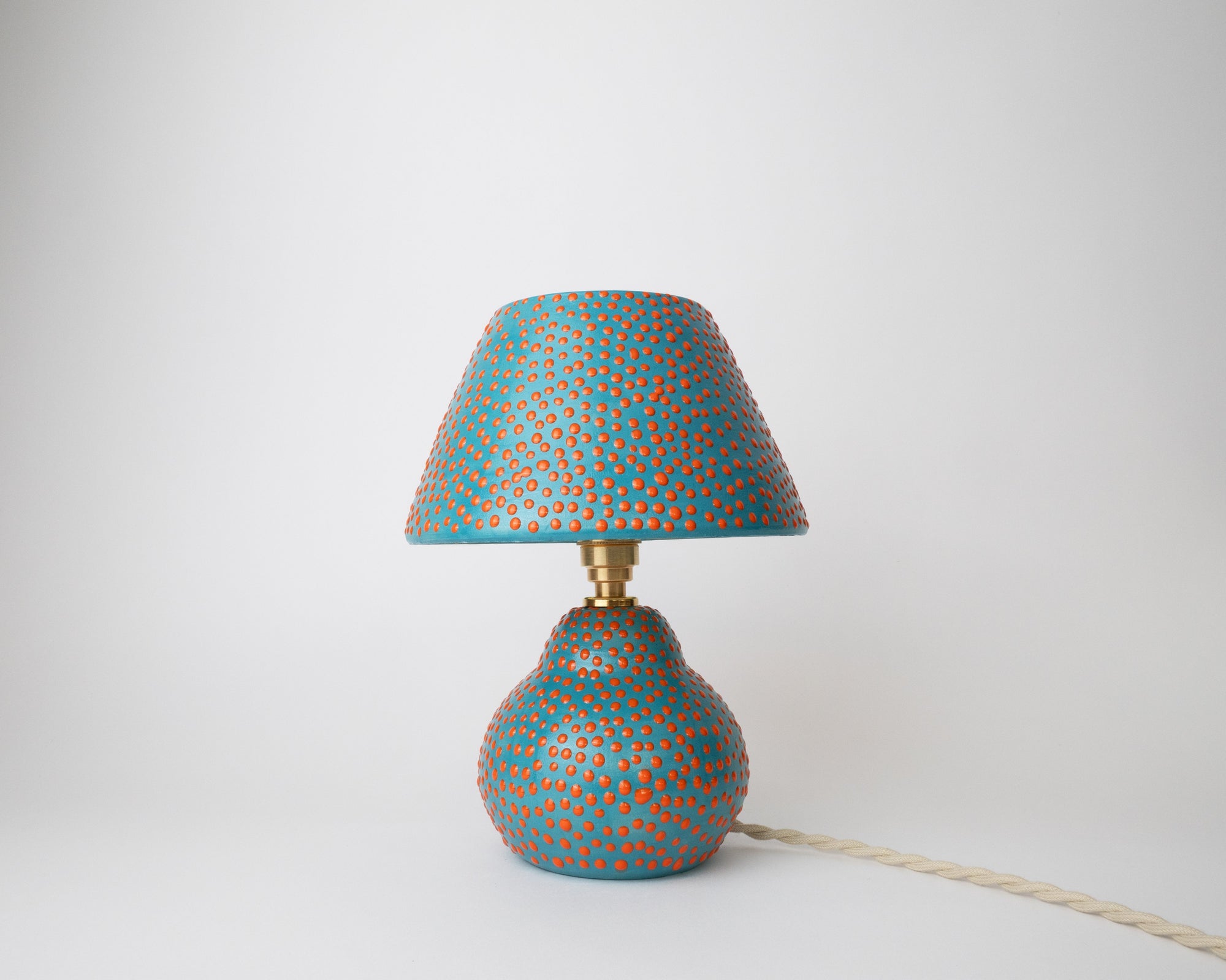 'Dots' Table Lamp - Turquoise & Orange