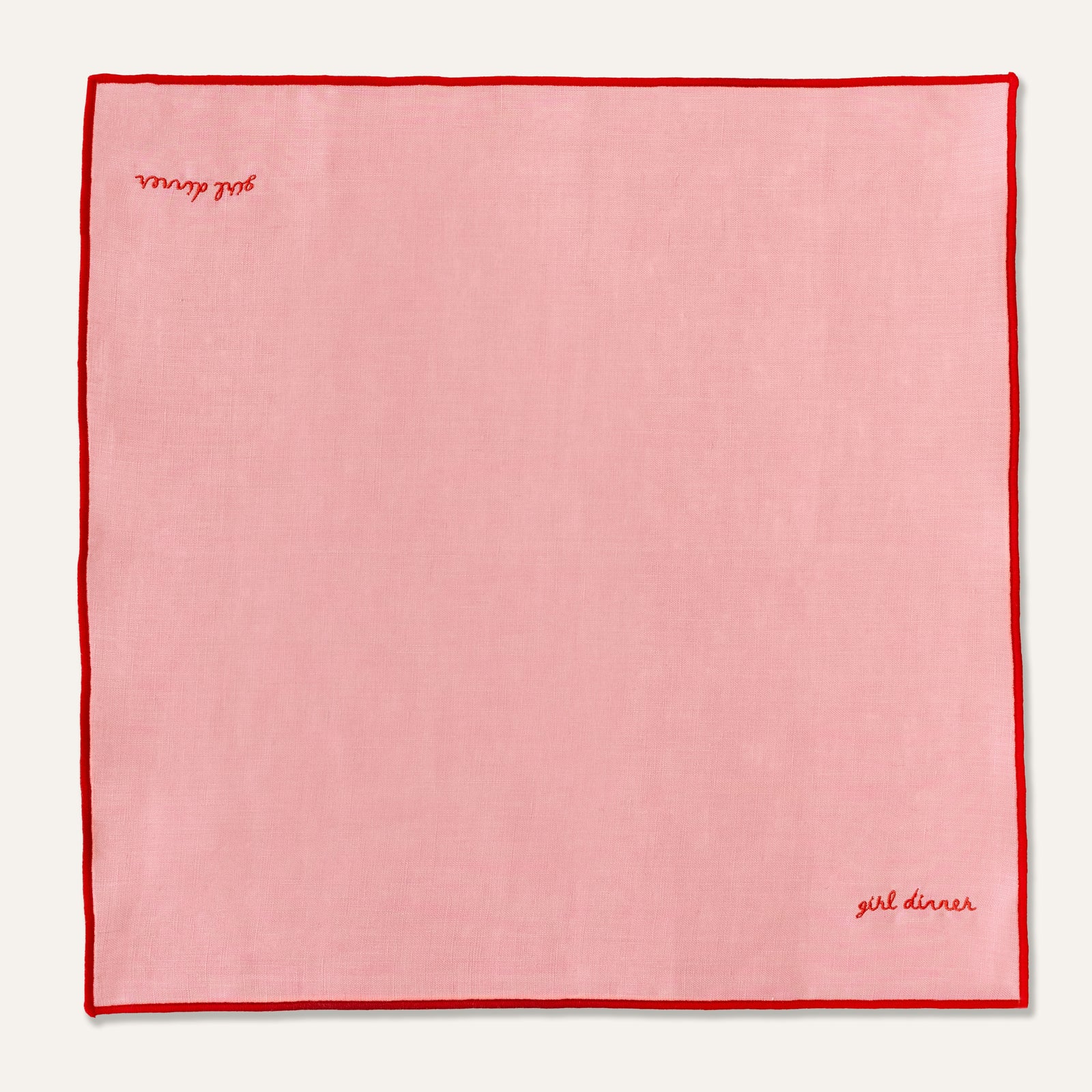 Girl Dinner Linen Napkins - Set of 2