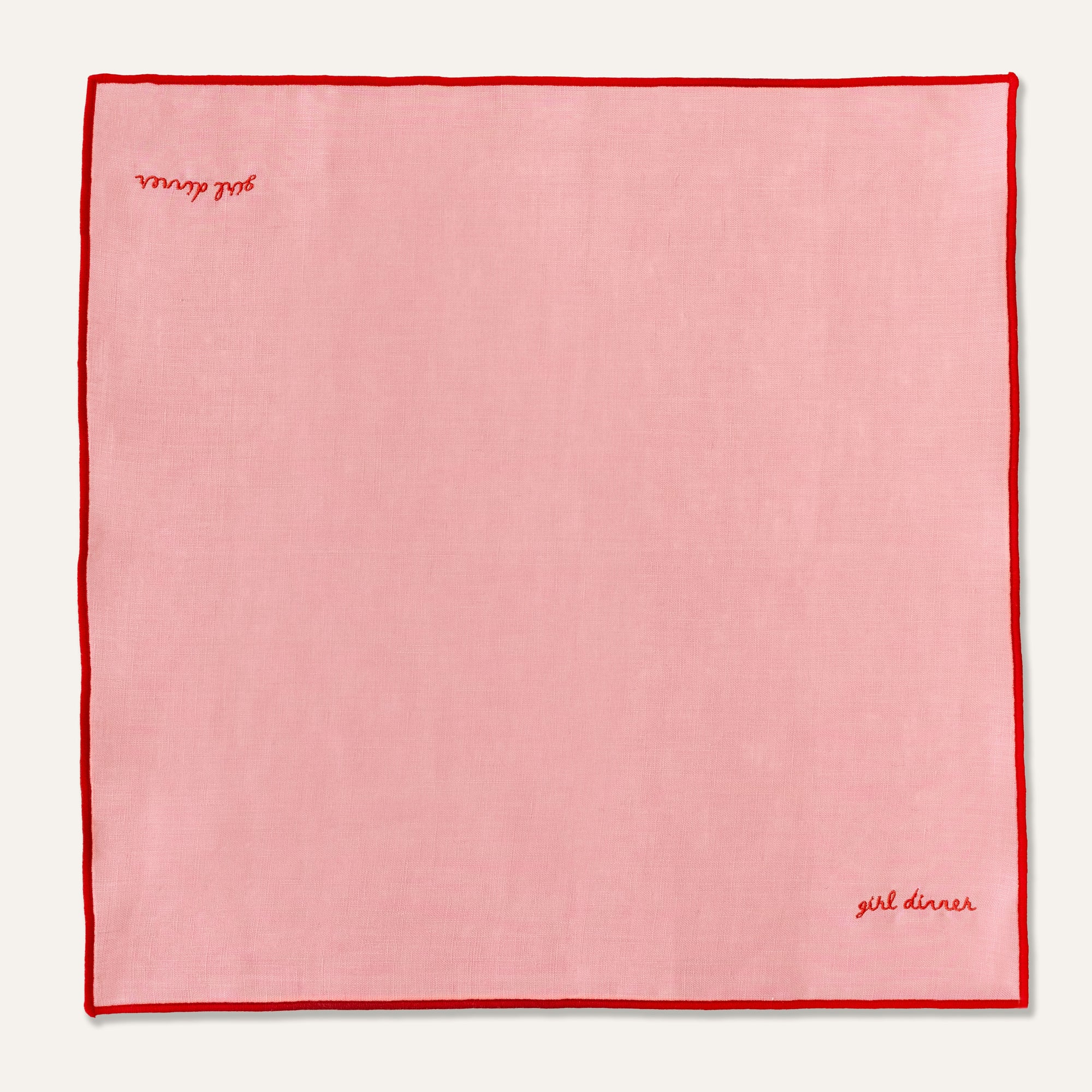 Girl Dinner Linen Napkins - Set of 2