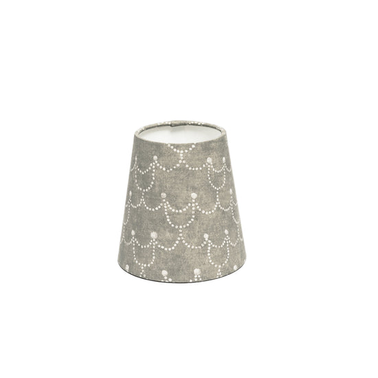 6” Empire Lampshade Pearl Chain – GRIGIO