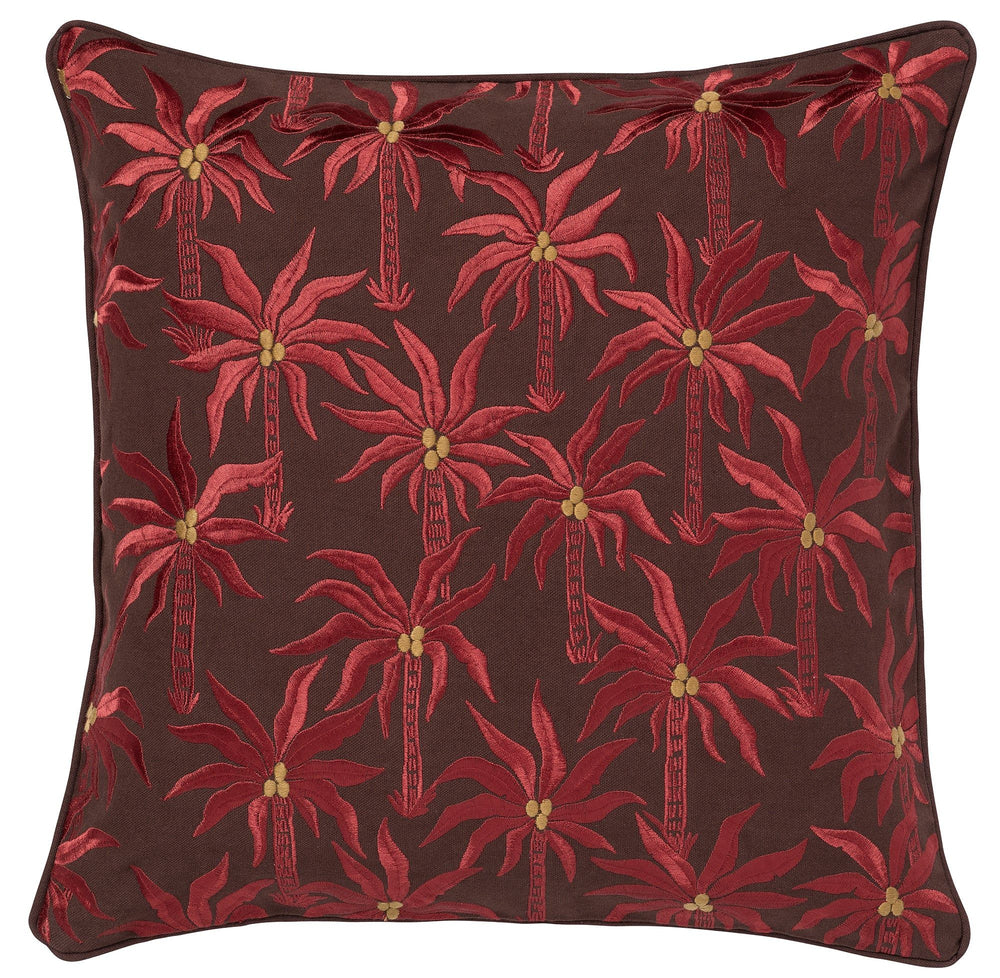 Cushion Laura Chocolate & Coral
