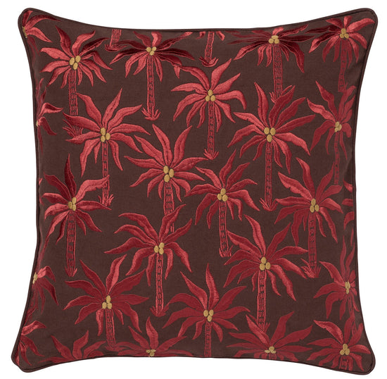 Cushion Laura Chocolate & Coral