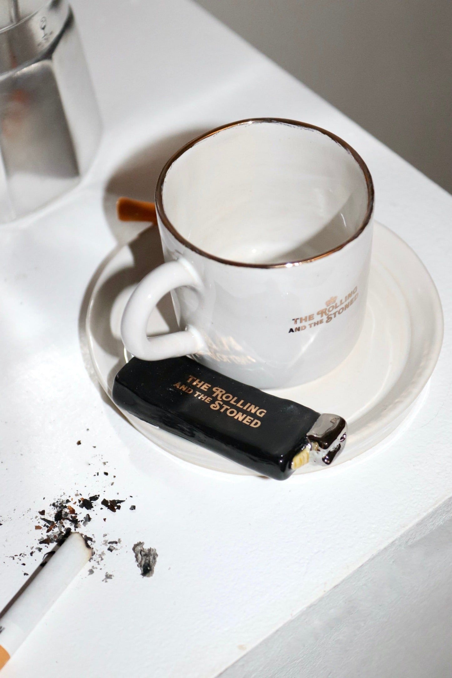 Branded Lighter Espresso Cup Saucer Set