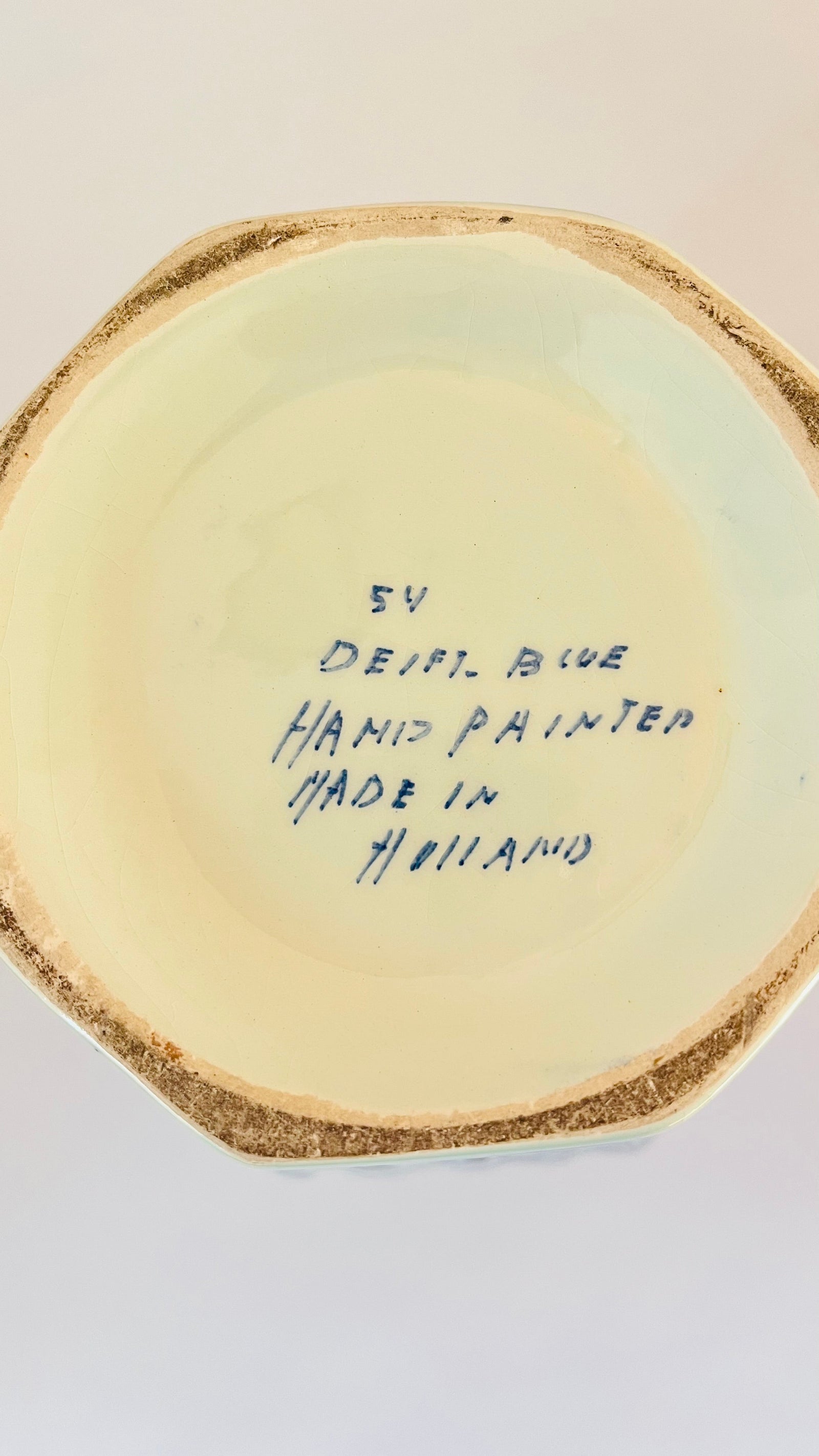 Antique Delft Bird Lamp