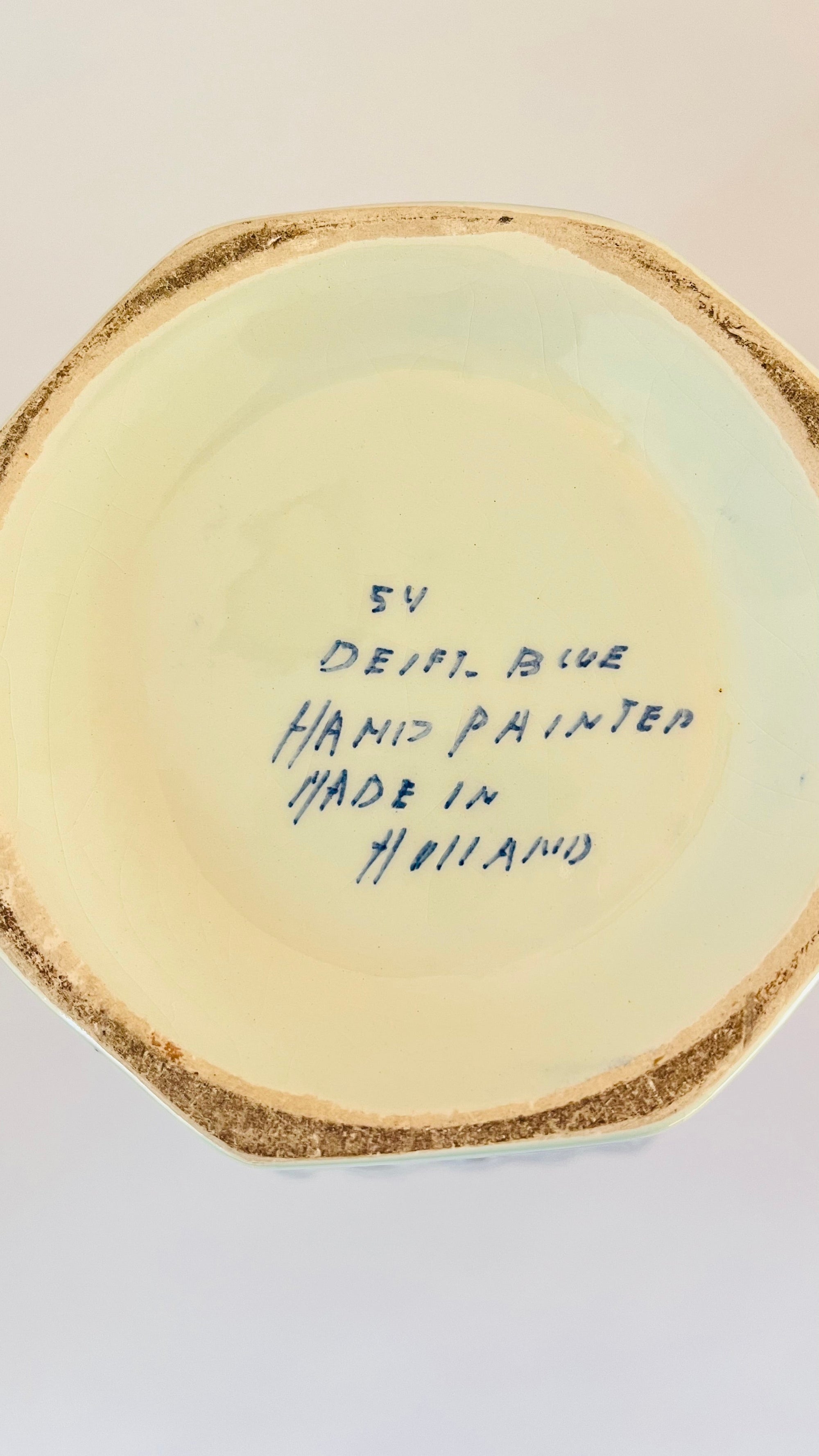 Antique Delft Bird Lamp