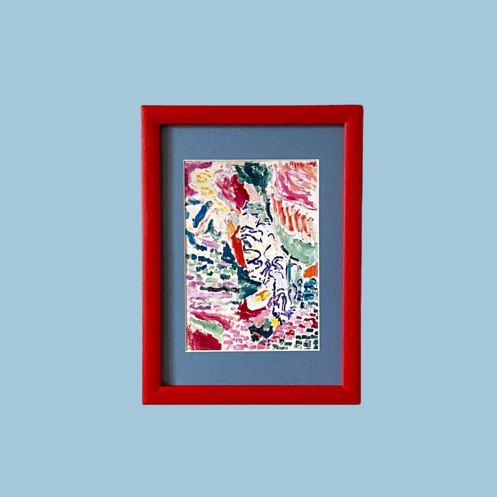 Painted Wood Picture Frame, Ruby Red