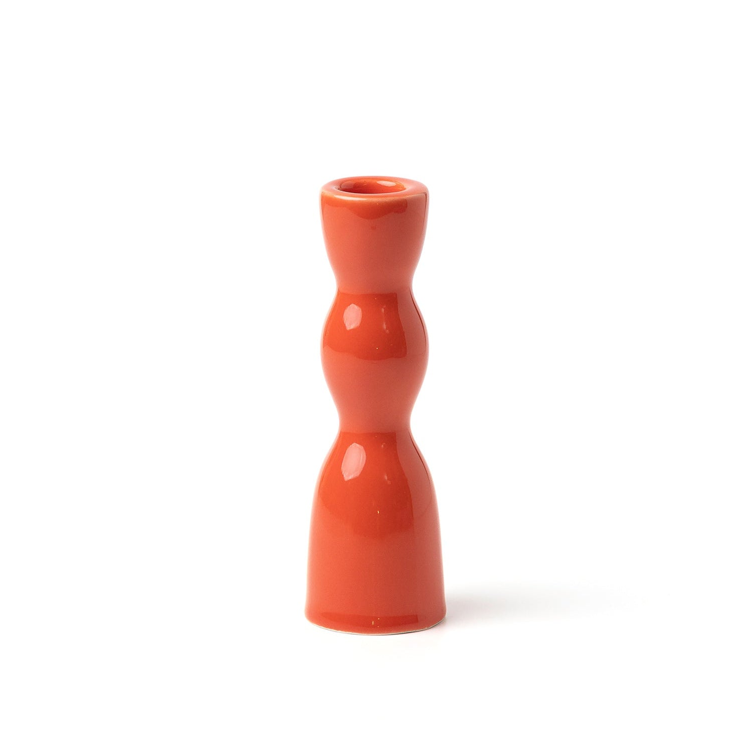 Wave Candleholder Low  - Coral