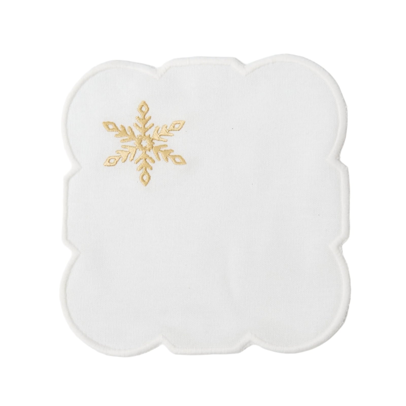 Gold Snowflake Cocktail Napkin (set of 4)