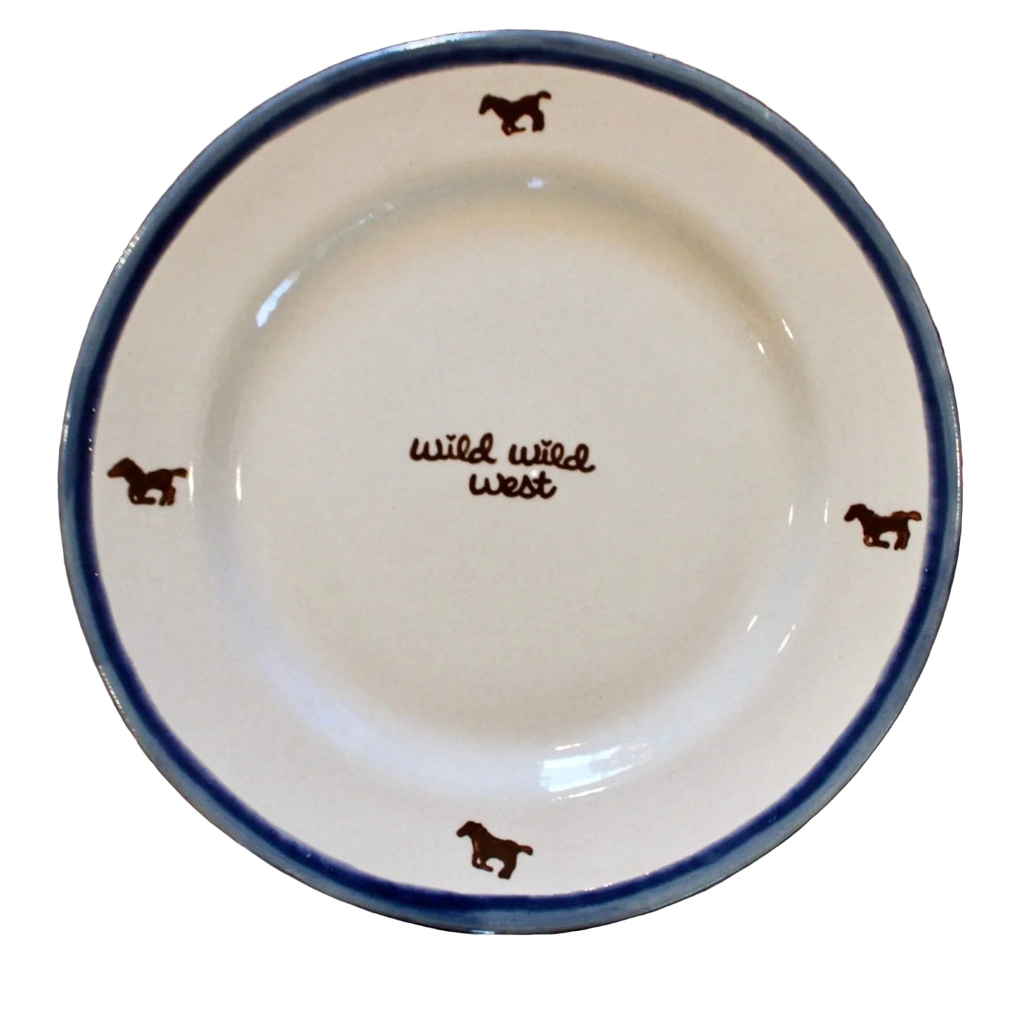 “wild wild west” Hand-painted Dinner Plate