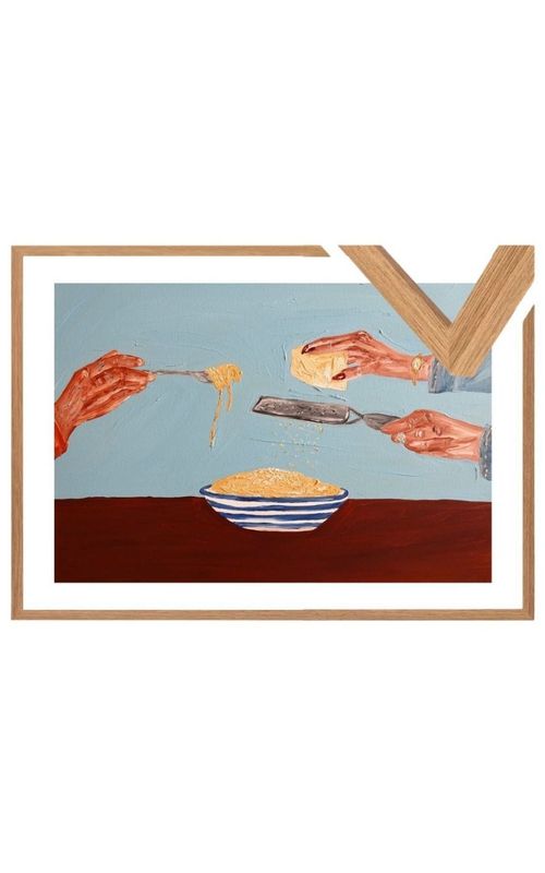 Sharing Pasta Fine Art Print