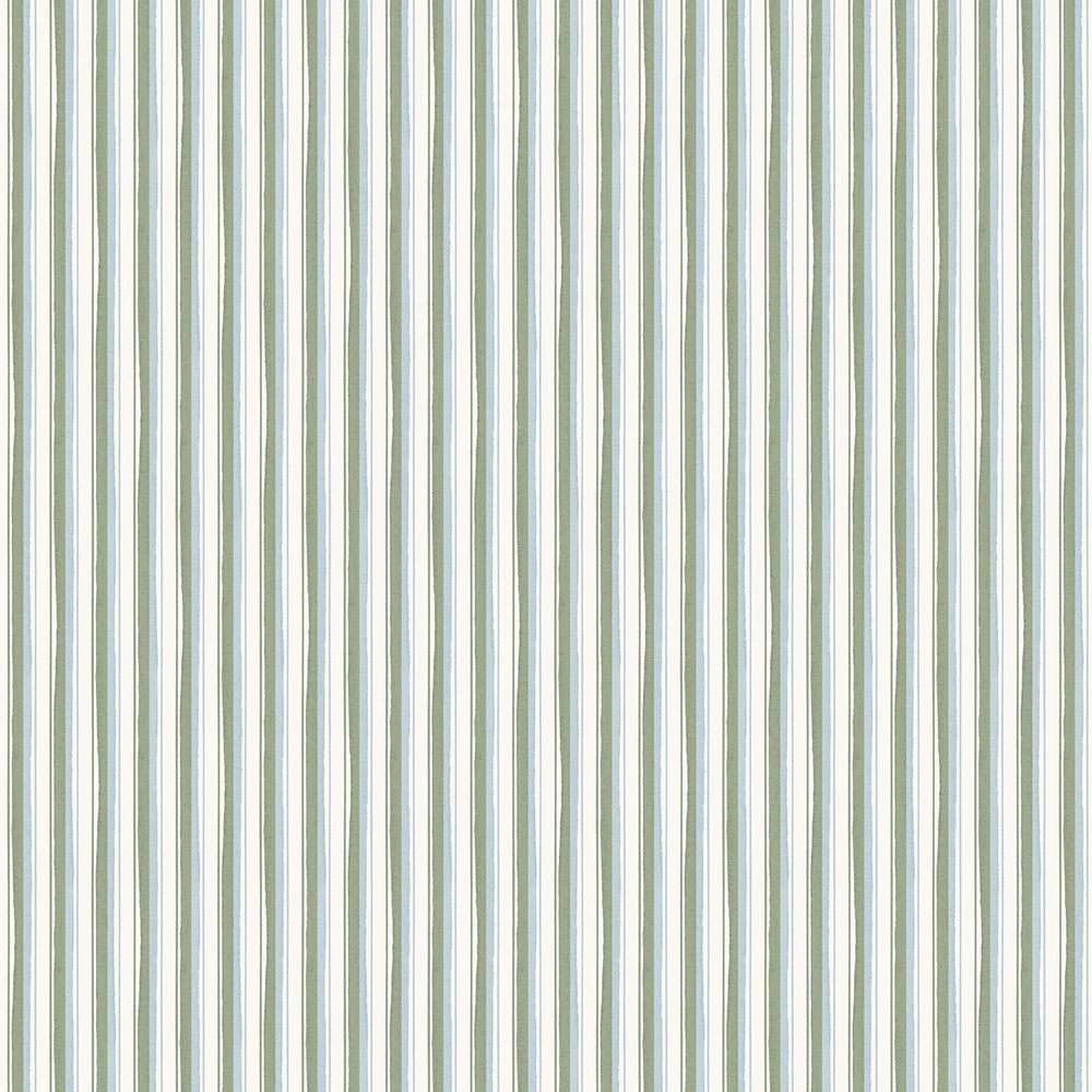 Modern Ticking Wallpaper - Seafoam