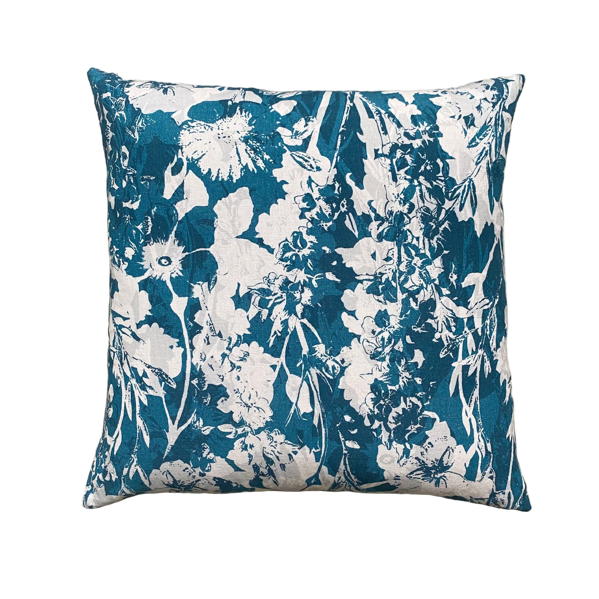 Everly Linen Cushion Teal Blue