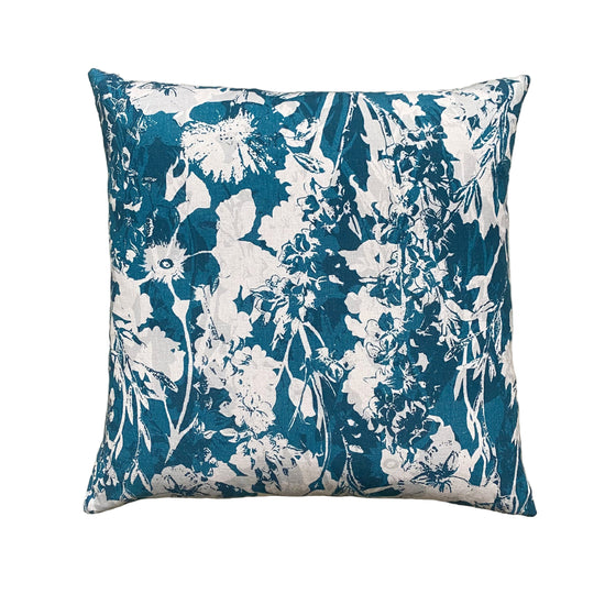 Everly Linen Cushion Teal Blue