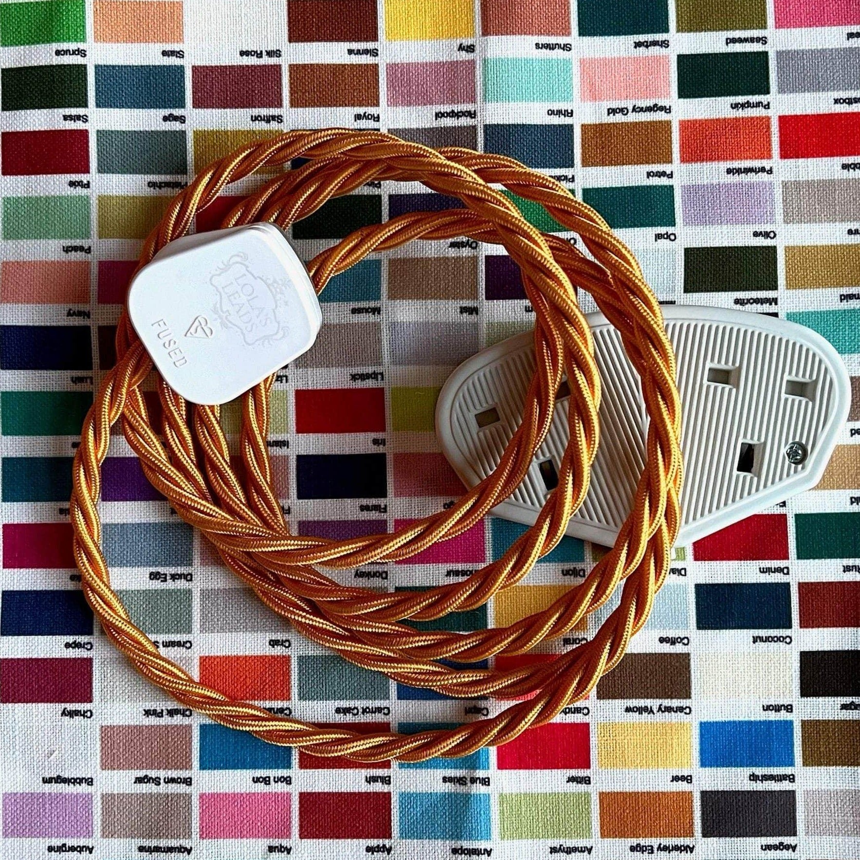 Fabric Extension Cable in Turmeric