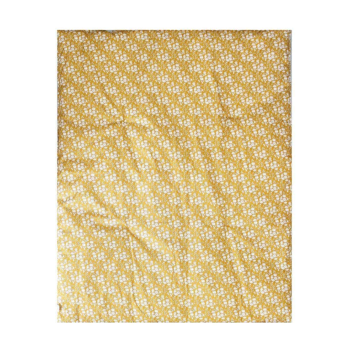 Reversible Heirloom Quilt Made With Liberty Fabric Michelle Sea Green & Capel Mustard