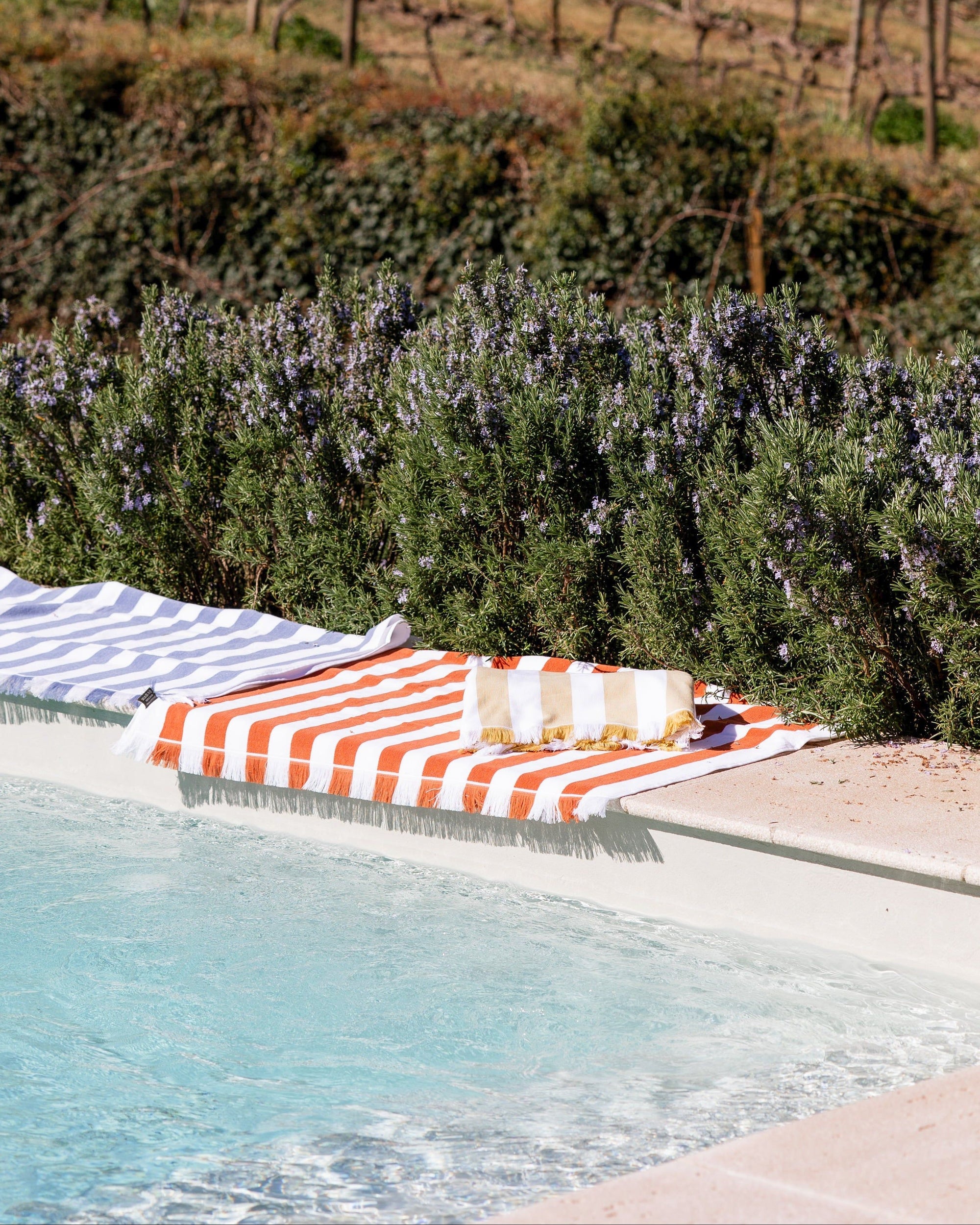 Terracotta Striped Beach Towel
