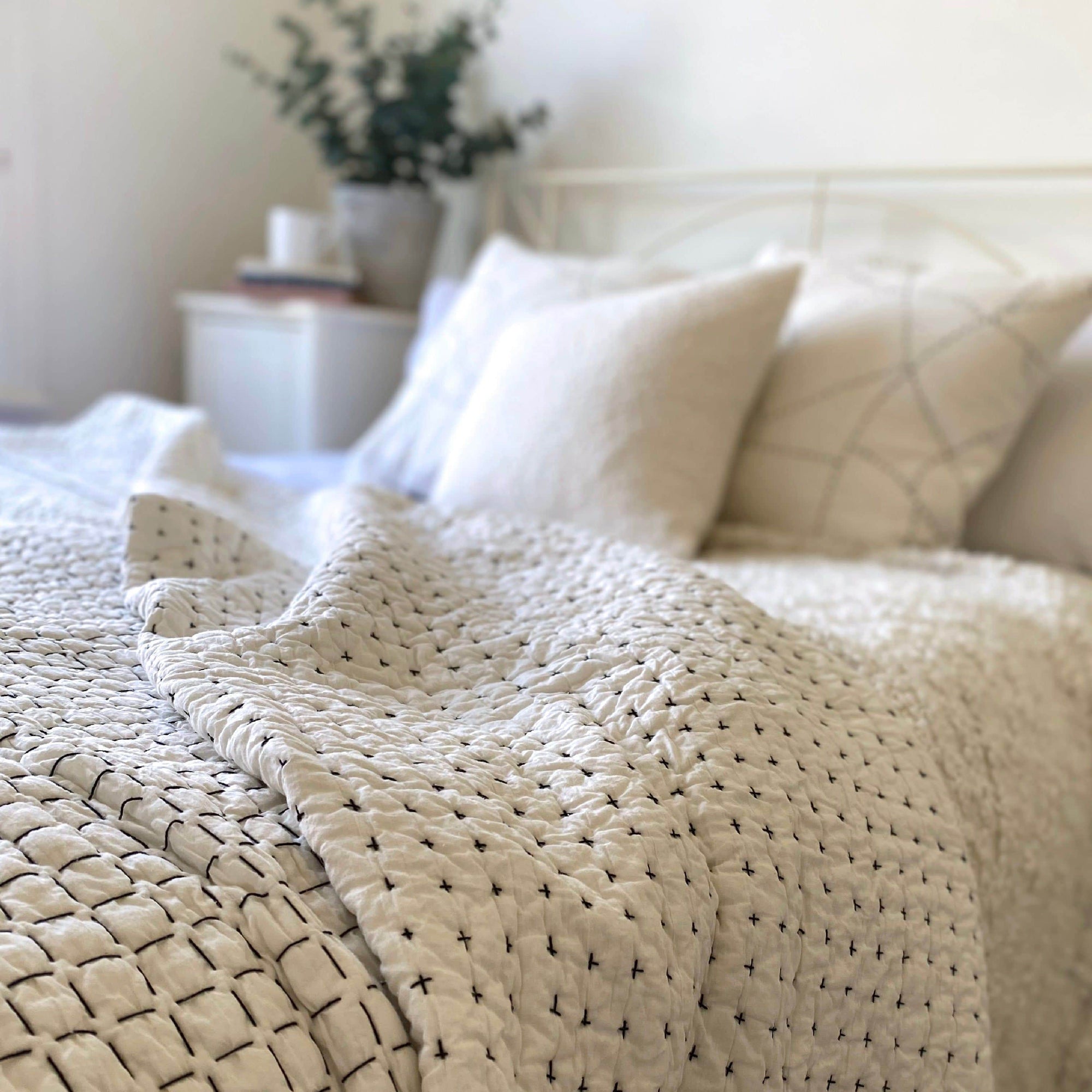 Otilly Hand Stitched Quilted Throw