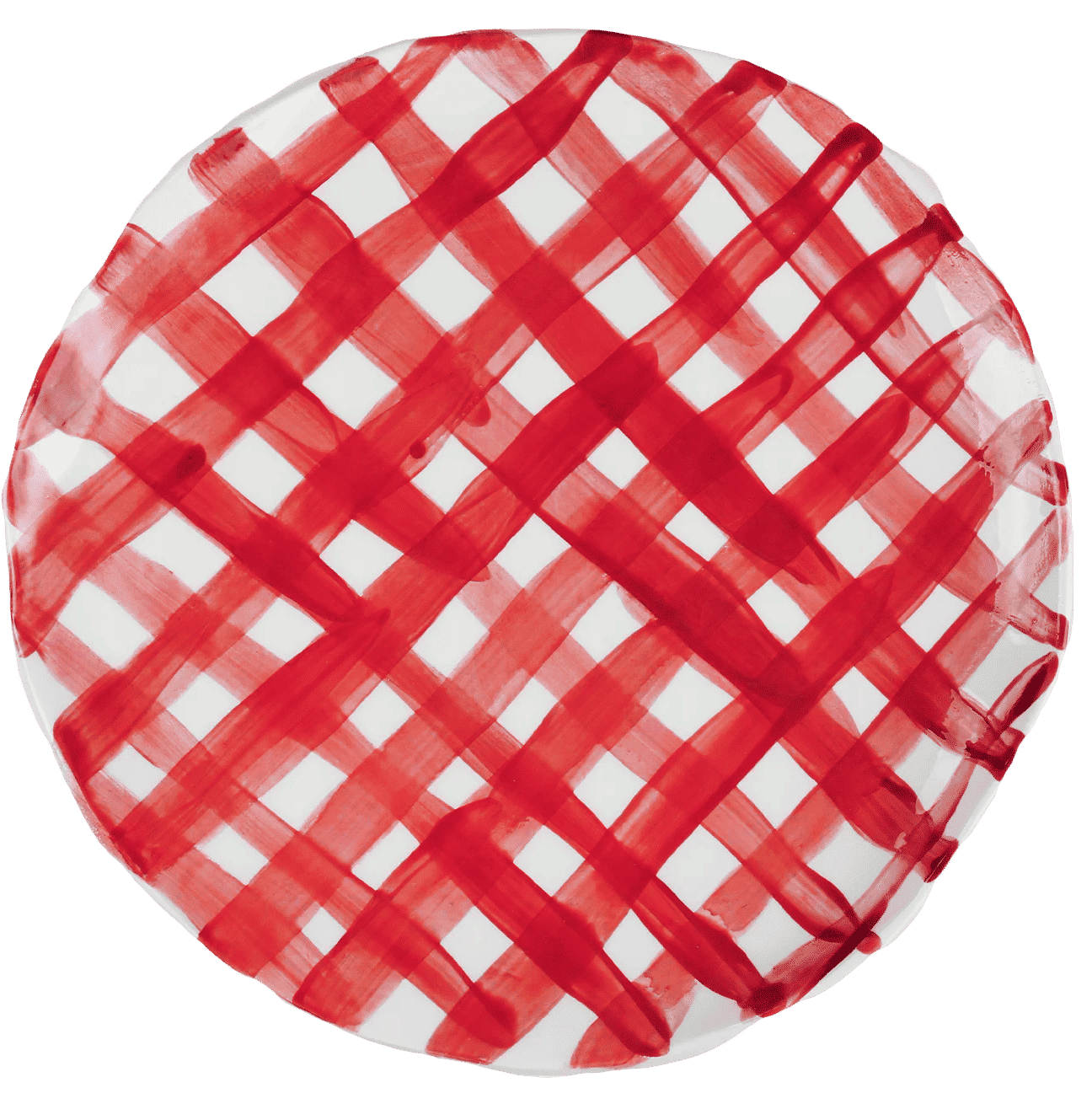Vichy Red Ceramic Plate
