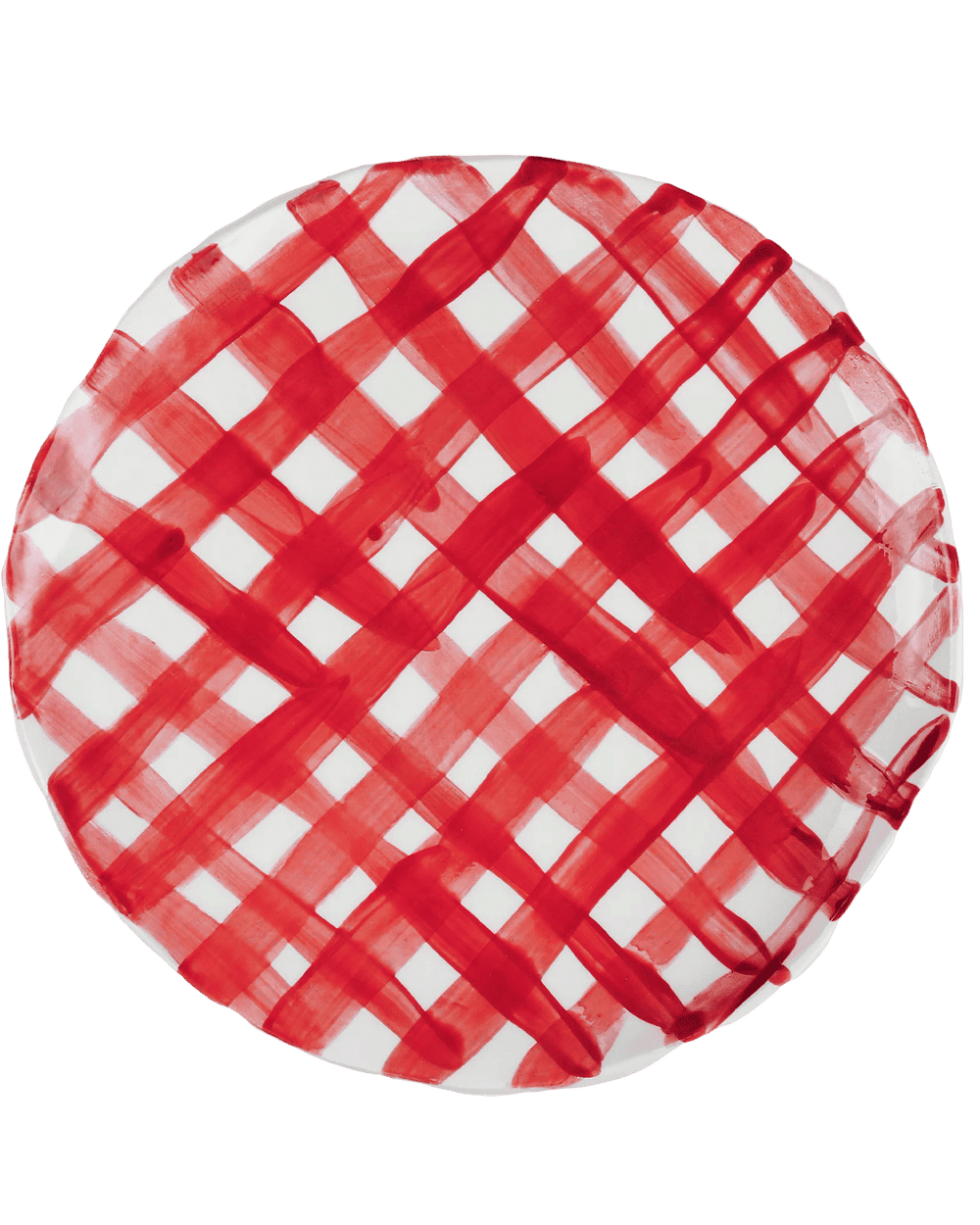 Vichy Red Ceramic Plate