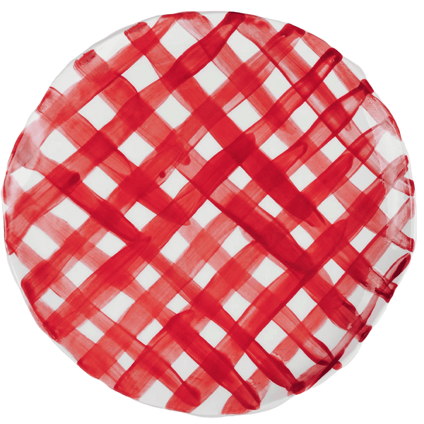 Vichy Red Ceramic Plate