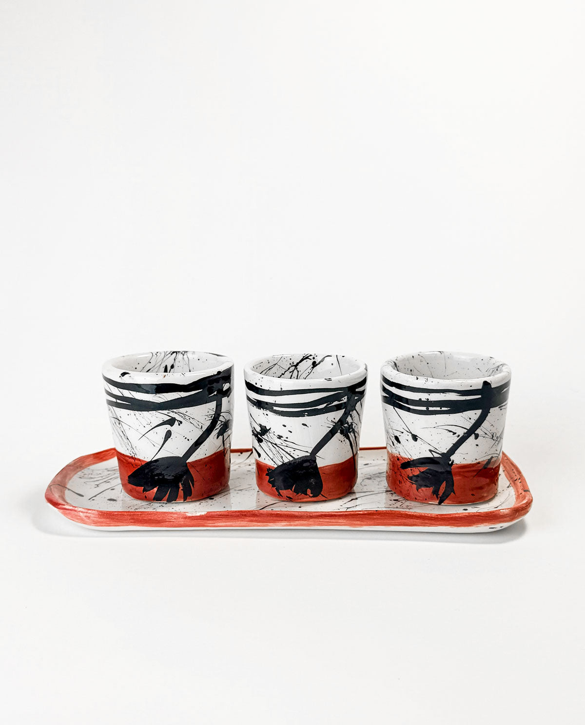 I AM GREEK- Ceramic Espresso Cups "TSAROUCHI"