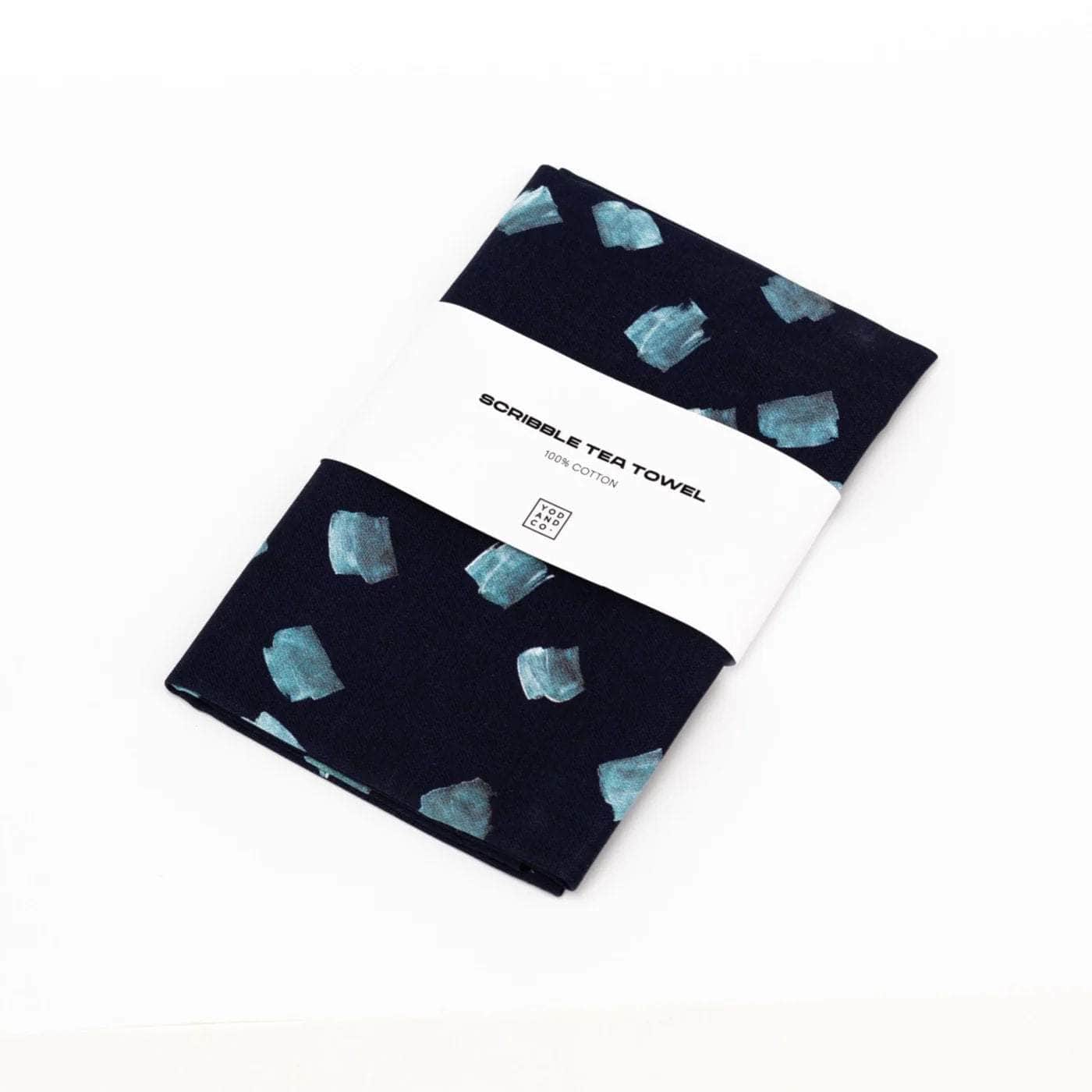 Scribble Tea Towel - Navy