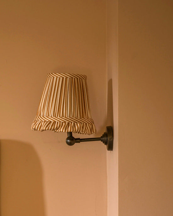 Striped Ochre Wall Light Lampshade