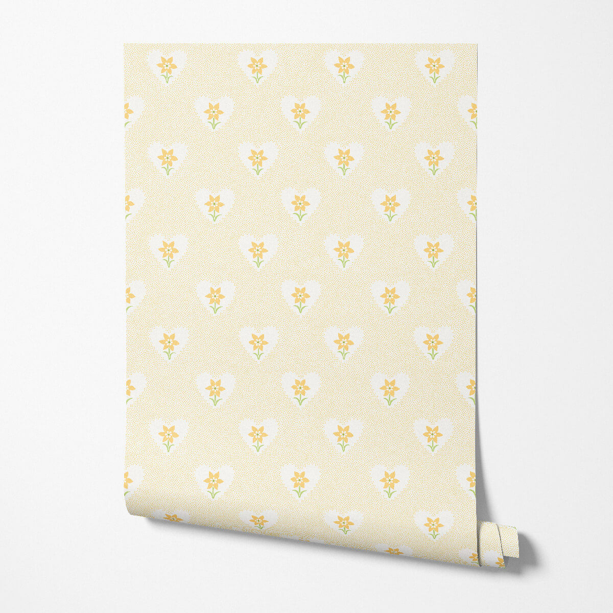Daffodil Hearts Wallpaper - Yellow