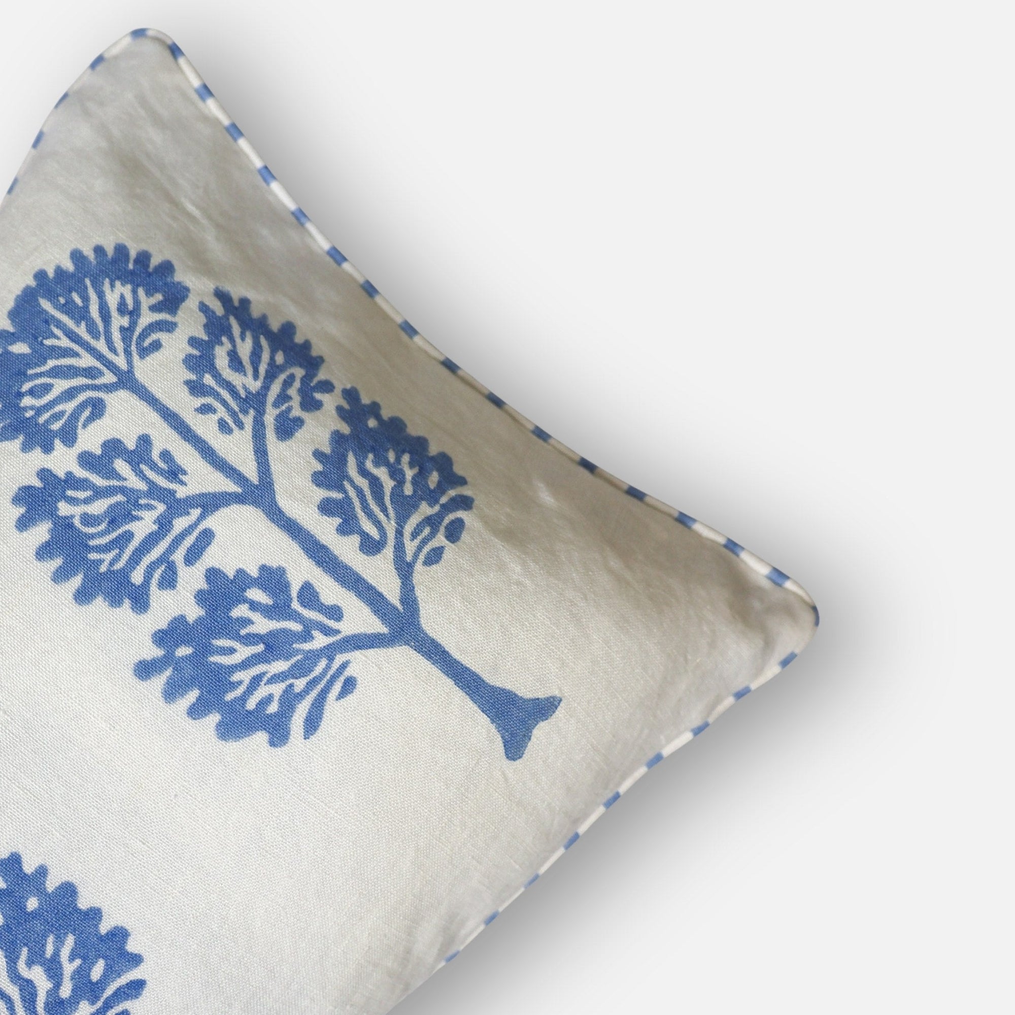 Neera Linen Hand-Printed Pillow Cover