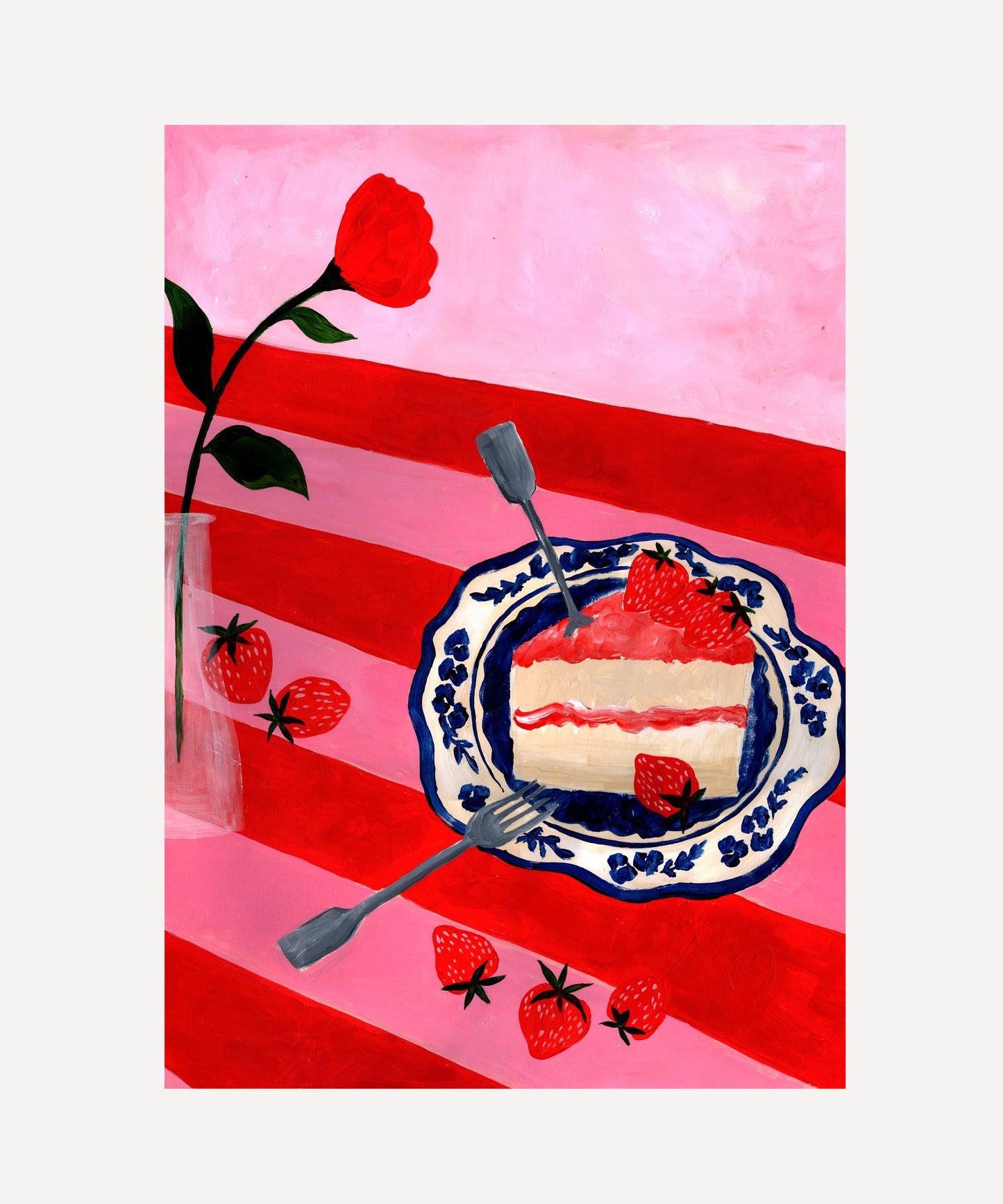 3.	One Fork or Two? – Cake Still Life Art Print