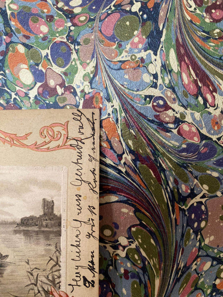 Marbled Wallpaper - 'Dusk' Col: 'Tourmaline'- Mica Coated Non-Woven