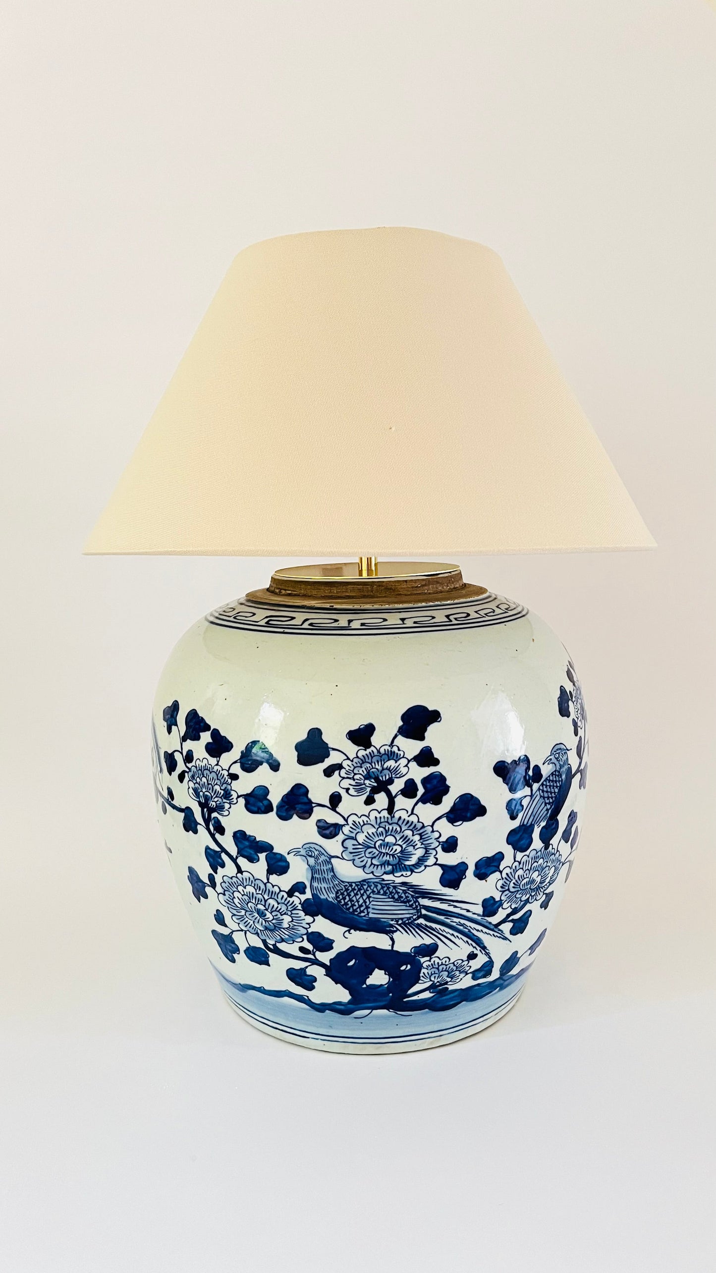 Large Antique Bird Lamp