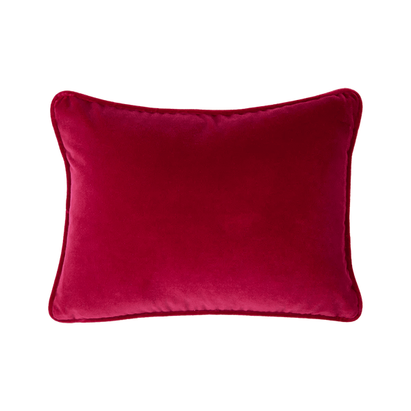 Velvet Cushion - Cranberry Rectangle